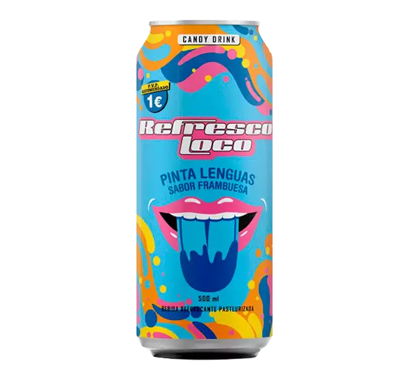 toro loco raspberry pint tongues 500 ml raspberry soda carbonated drink