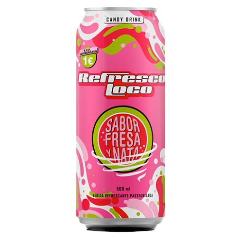 toro loco strawberry and cream 500 ml strawberry cream soda carbonated drink