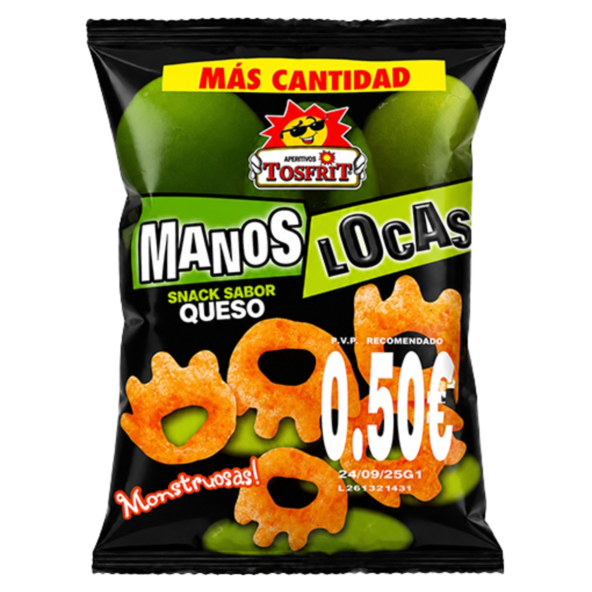 Tosfrit Crazy Hands Cheese Corn Snack 22g