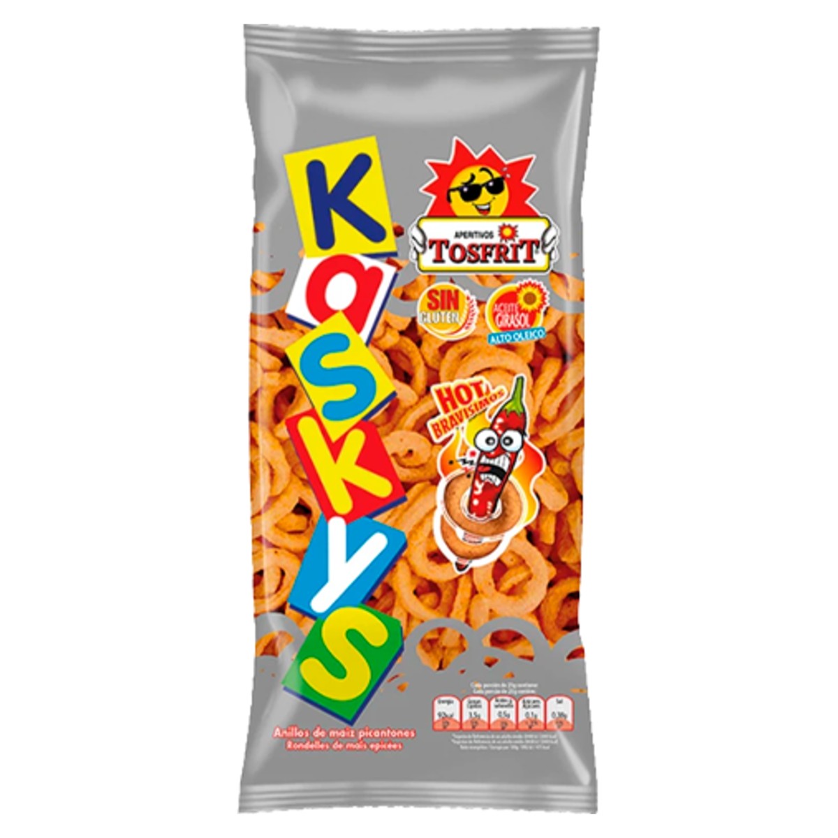 Tosfrit Kaskys Hot Bravisimos Spicy Corn Rings 40g