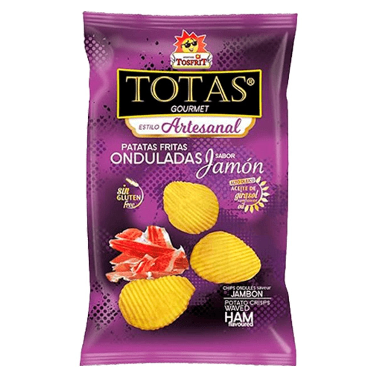 Tosfrit Totas Ham Flavour Wavy Crisps 30g