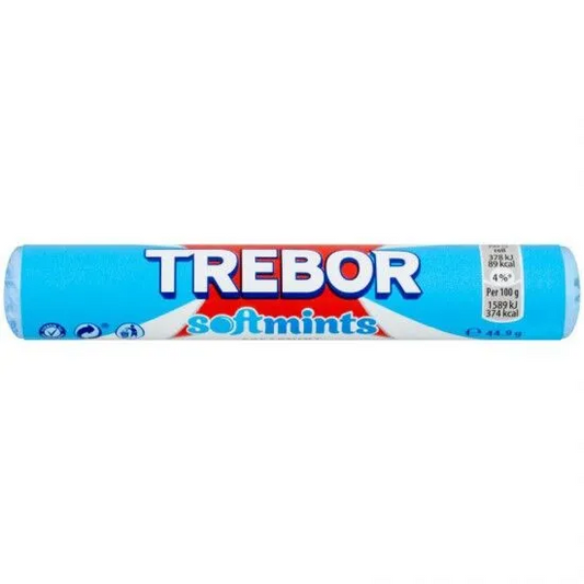 trebor softmints 44.9g peppermint candy roll refreshing soft mint sweets classic british mint candy pack