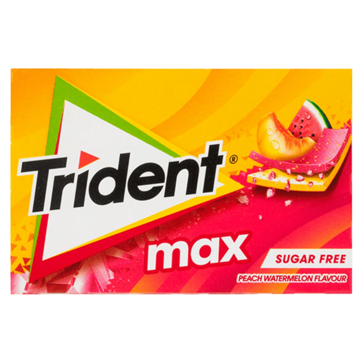 Trident Max Peach and Watermelon Sugar Free Gum Strips