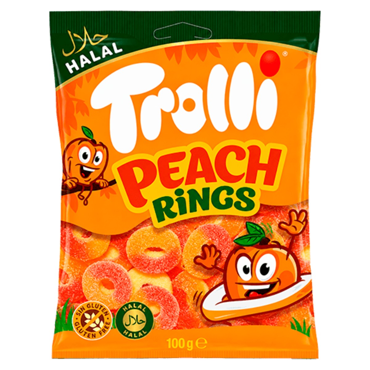 Trolli Sour Peach Rings 100g