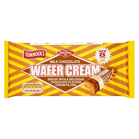 Tunnock's Milk Chocolate Wafer Creams 8 x 24g