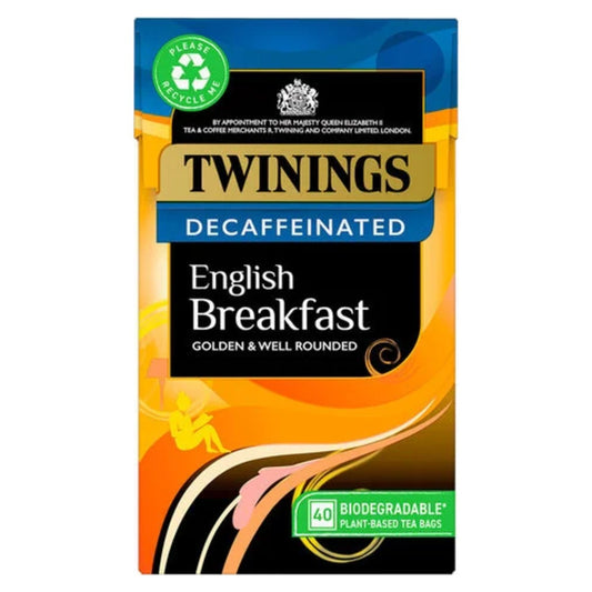 Twinings English Breakfast Decaffeinated 40 Tea Bags