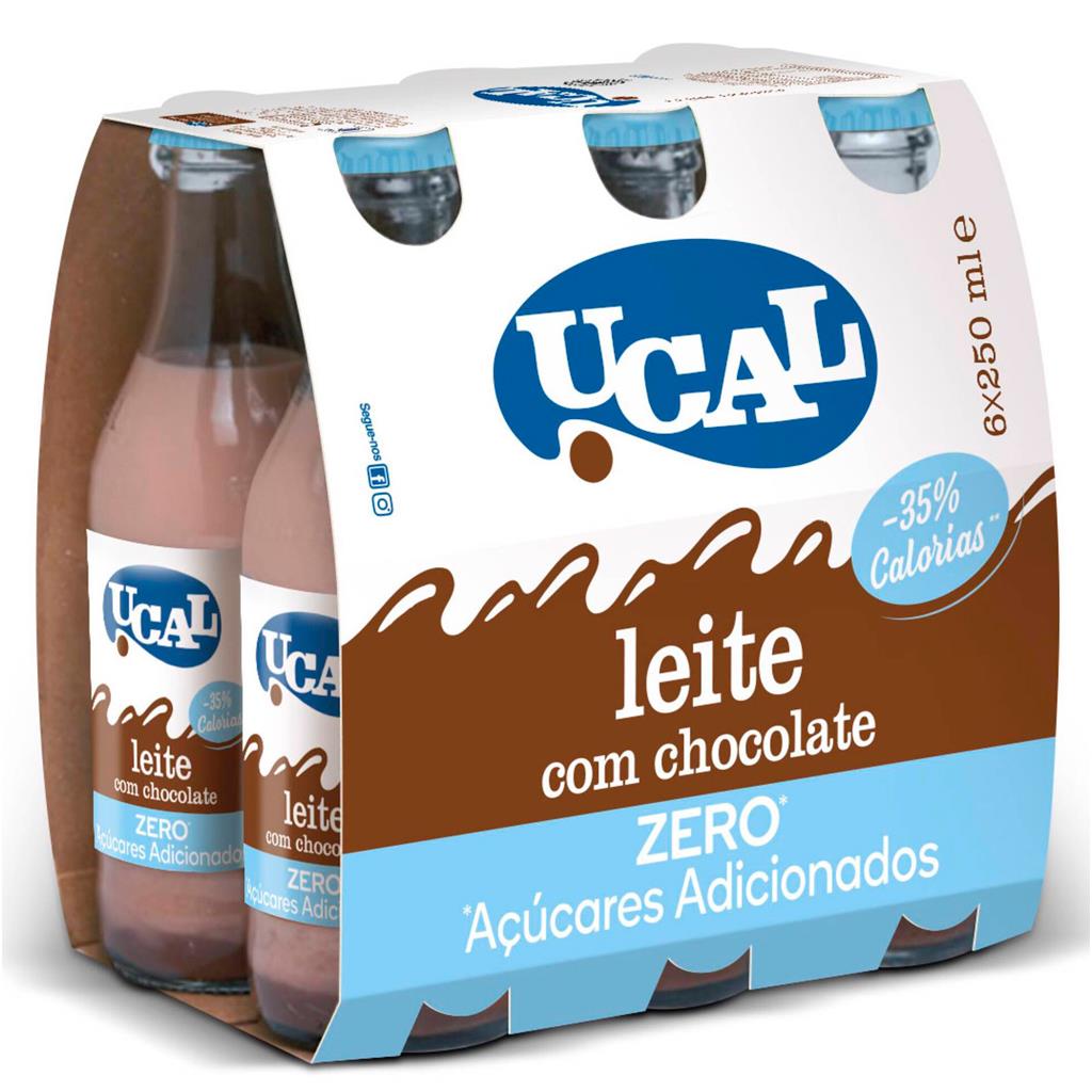 Ucal Chocolate Milk Zero Added Sugars 6 x 250ml