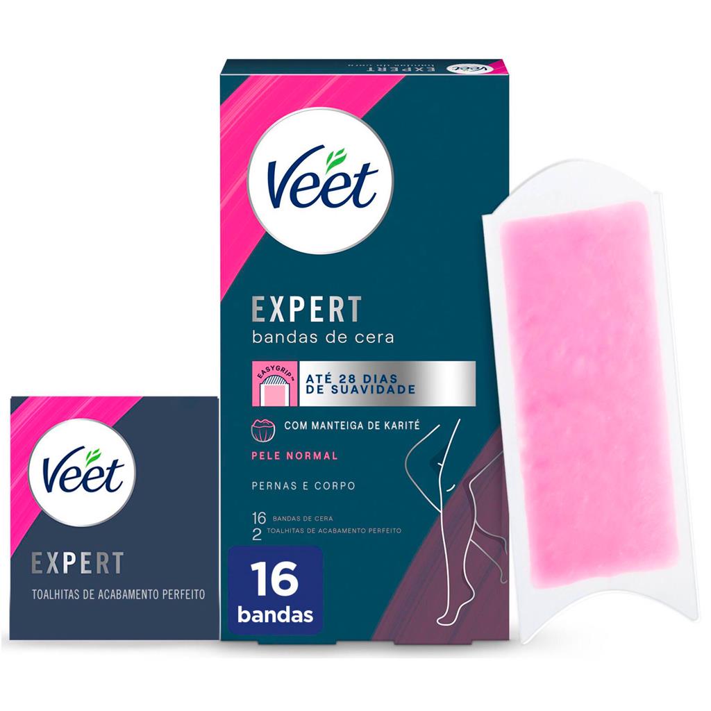 Veet Expert Body Cold Wax Strips for Normal Skin Pack of 16