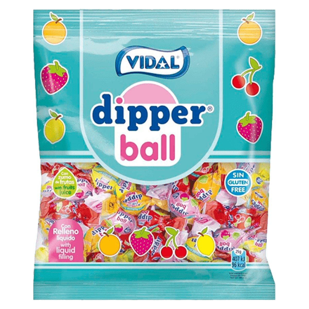 Vidal Dipper Ball Fruit Sweets 70g