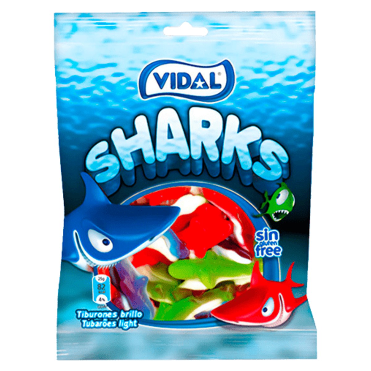 Vidal Sharks Raspberry Gummies 90g