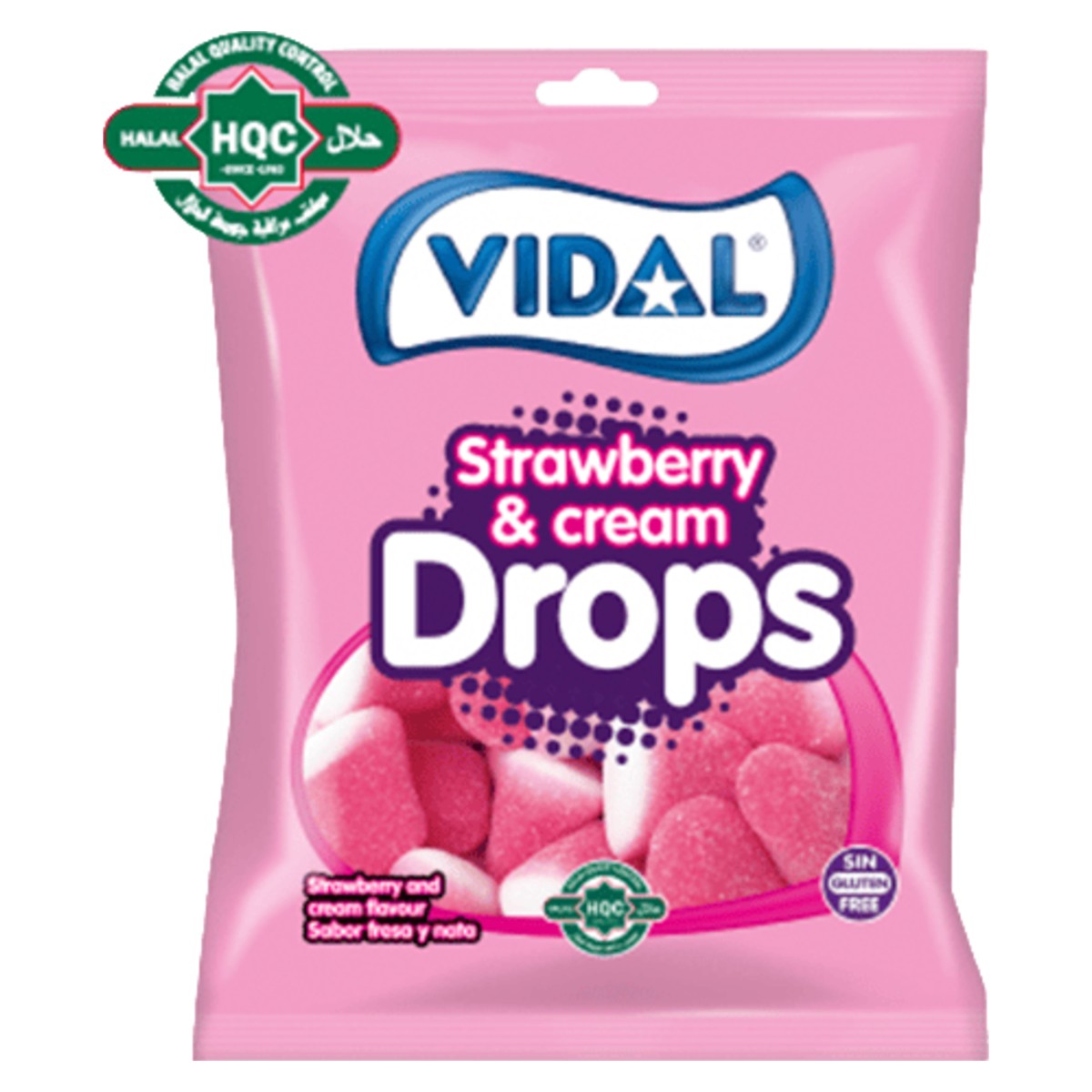 Vidal Strawberry and Cream Drops 90g