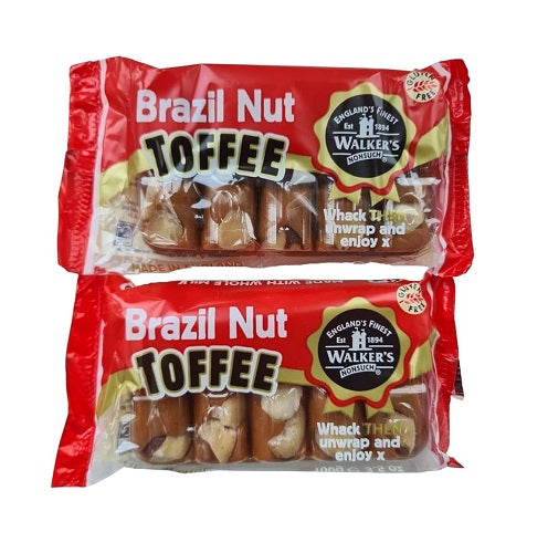 walkers brazil nut toffee 100g british toffee sweets individually wrapped nut candy retro confectionery
