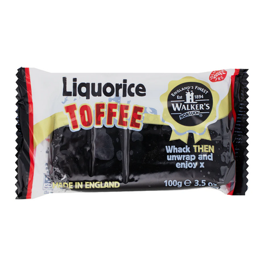 walkers liquorice toffee 100g classic british caramel toffee sweets with liquorice flavour traditional sweet shop candy