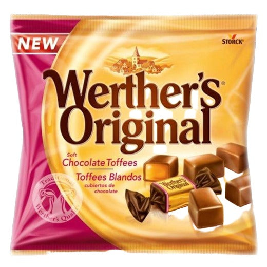 werthers original caramel chocolate toffee 120g chocolate coated caramel chewy sweets classic european confectionery candy