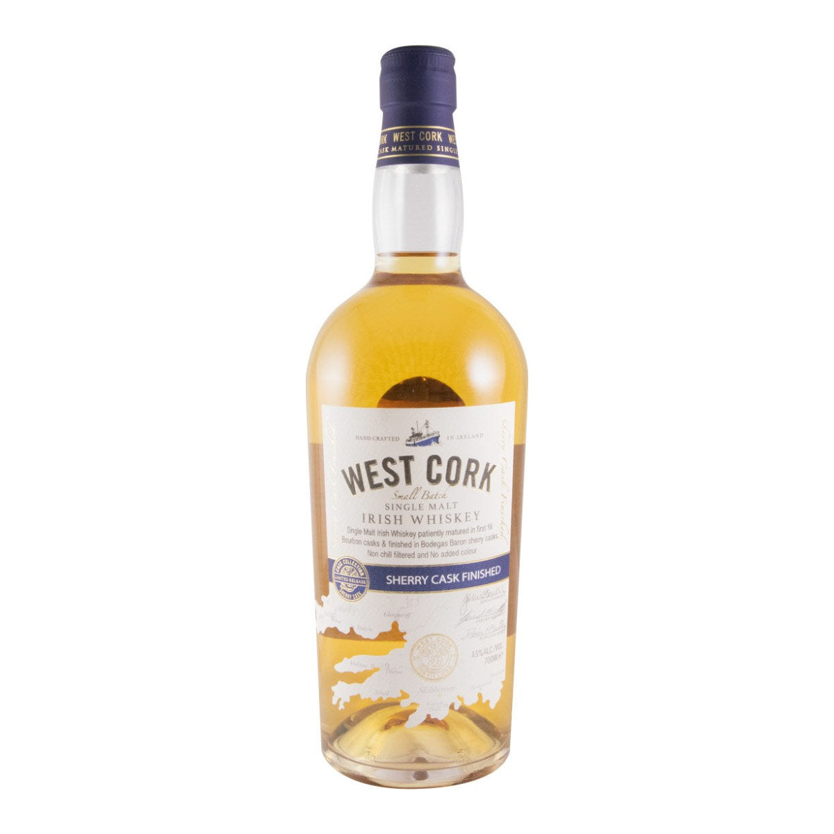 West Cork Sherry Cask Finish Single Malt Irish Whiskey 700ml 43% ABV