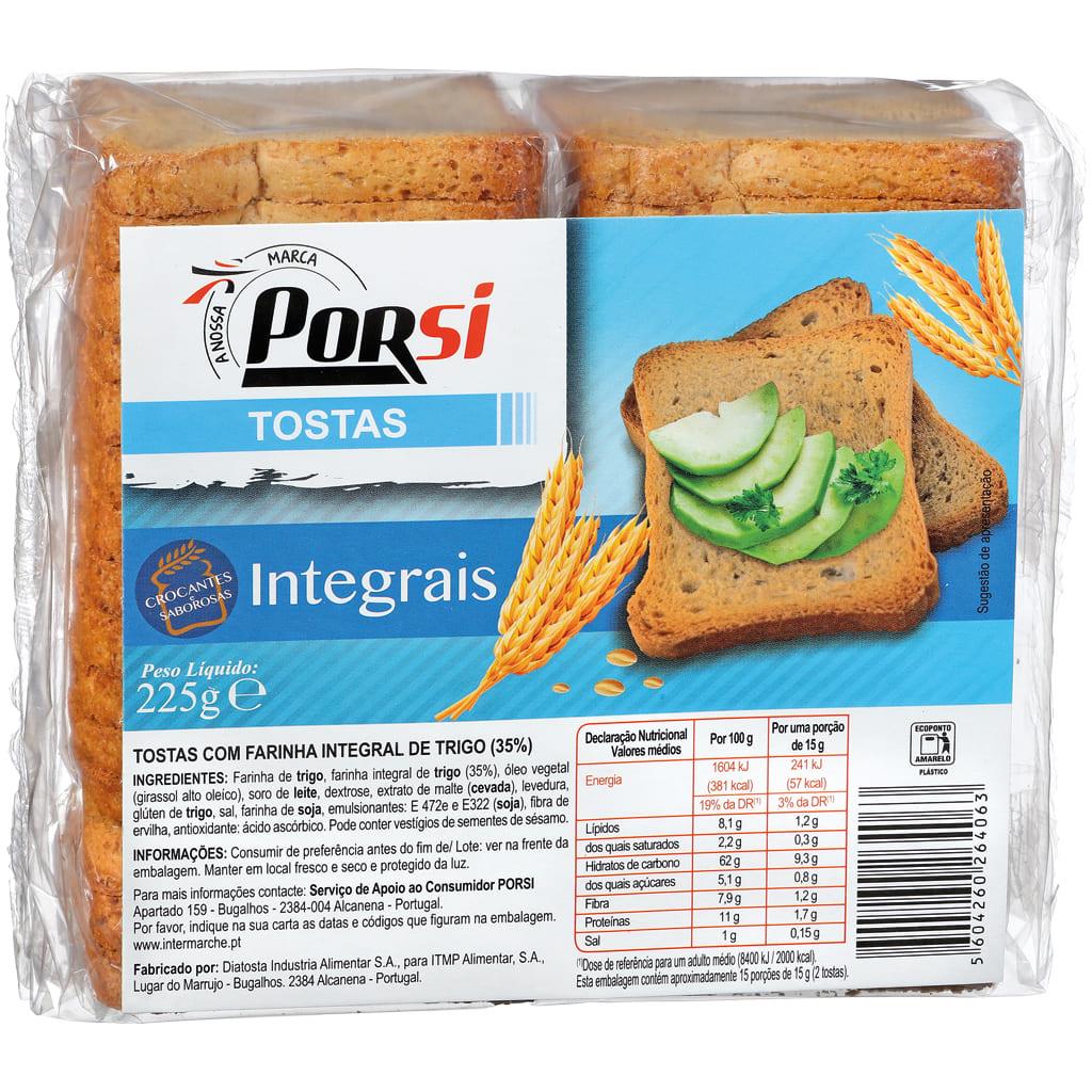 Wholemeal Wheat Toasts 225g