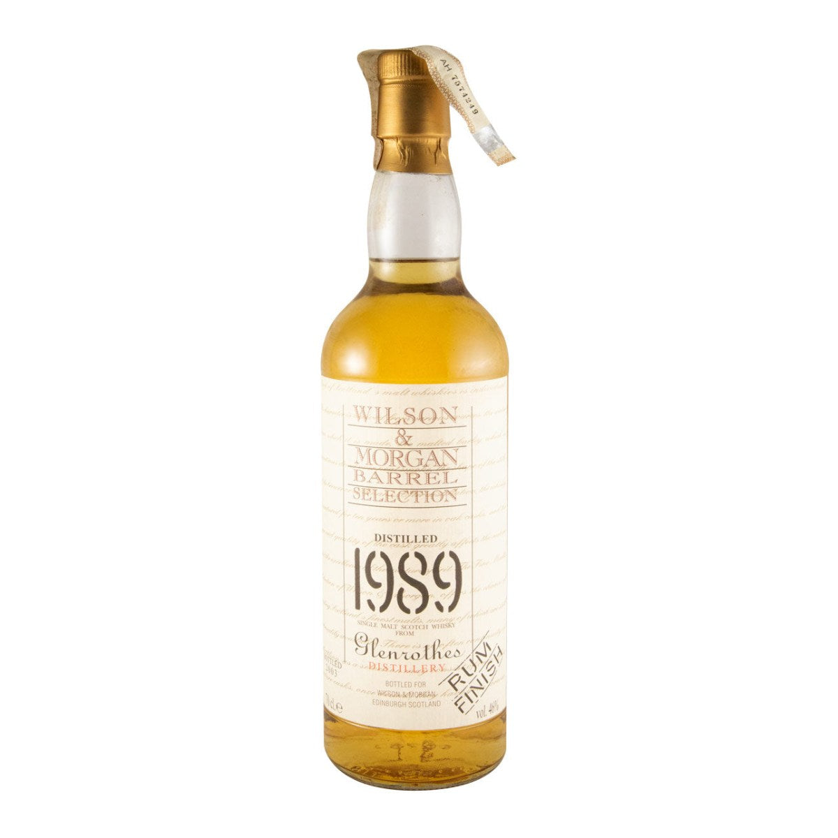 Wilson & Morgan Barrel Selection Glenrothes 1989 Rum Finish Single Malt Scotch Whisky 700ml 46% ABV