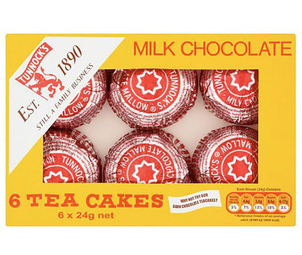 Milk Chocolate Tea Cakes Box of 6x24g Tunnocks