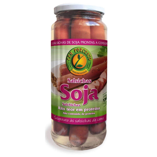 100 percent soy sausages in glass jar 390g vegan plant based preserved sausages pantry food
