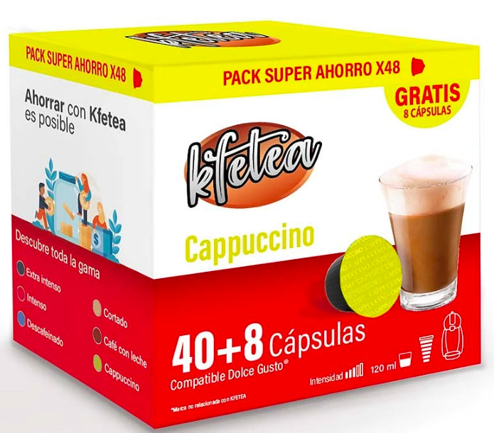 Cappuccino Dolce gusto compatível Kfetea 48 cápsulas 