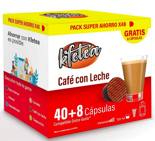 Coffee with Milk compatible Kfetea 48 pack Dolce Gusto compatible
