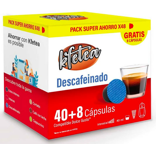 Decaffeinated Dolce Gusto compatible Kfetea 48 pack