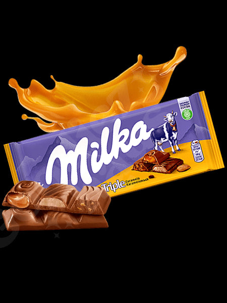 Triple Caramel Chocolate Tablet Milka 90g