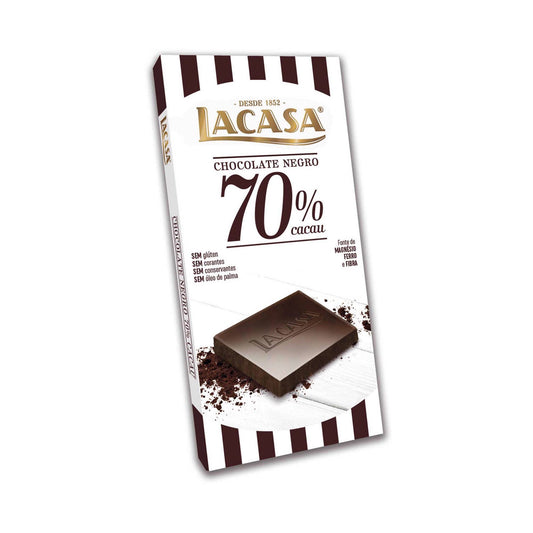 Tableta de Chocolate 70% Cacao Sin Gluten 100g