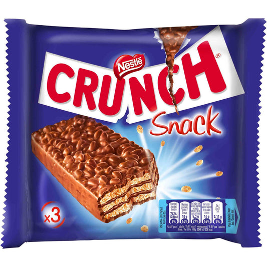 Multipack Chocolate ao Leite Snack Crunch 3 x 33 gramas