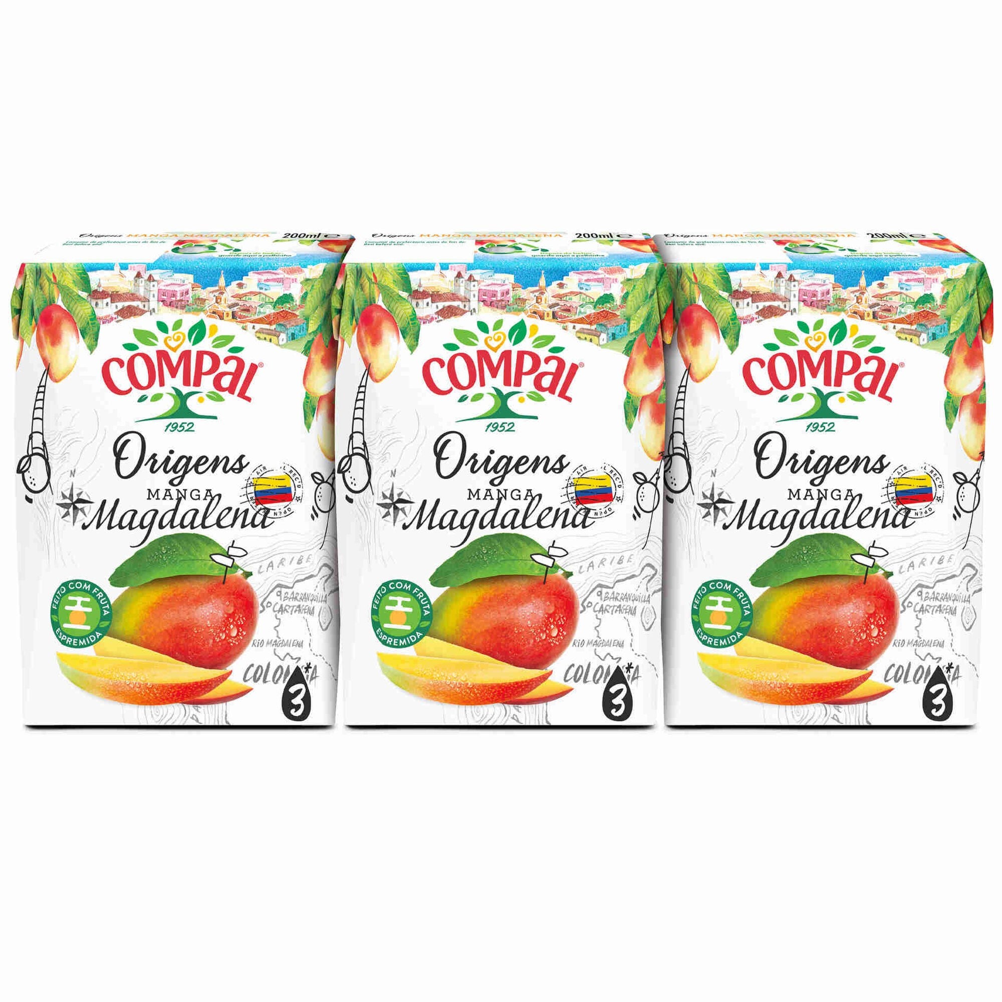 Magdalena Mango Nectar Compal pack 3 x 200ml – The Yum Family Shop