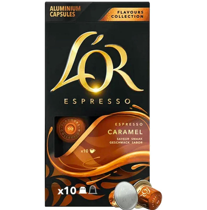 Lor Sabores Caramelo, 10 cápsulas compatibles con Nespresso 