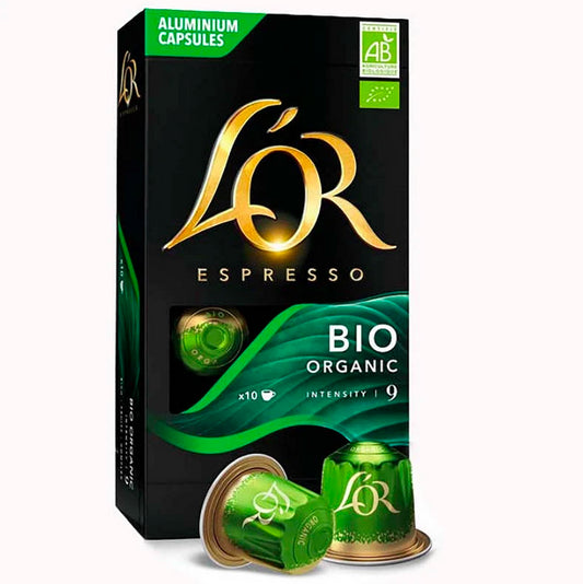 Lor Bio, 10 cápsulas de café, compatible con Nespresso 