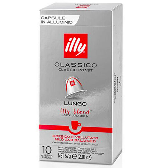 Lungo Clásico Illy® 10 cápsulas de café compatibles con Nespresso® 