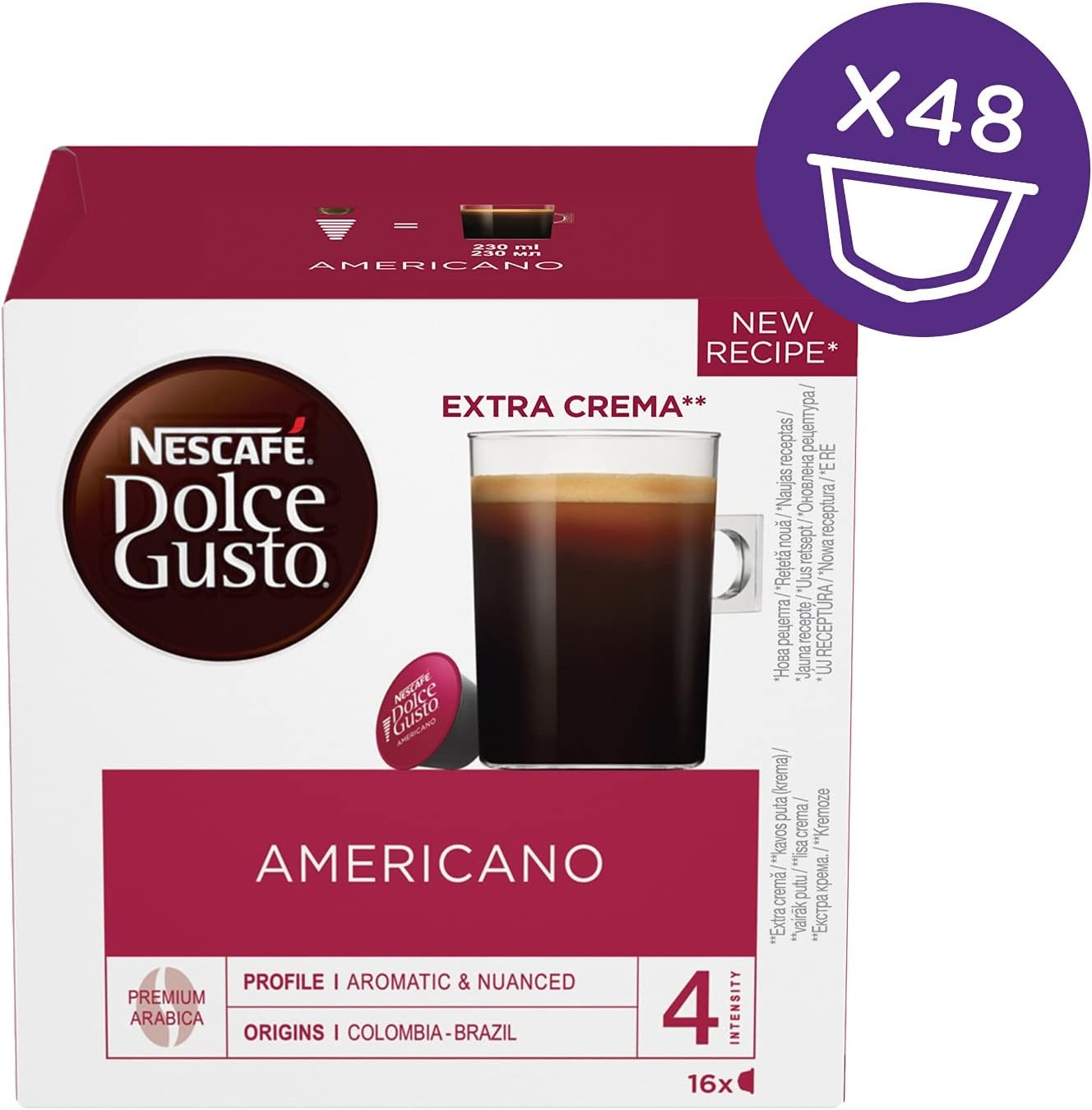 Americano Dolce Gusto Coffee 48 capsules