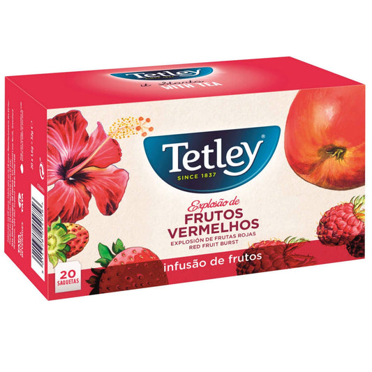Sachês de Infusão de Frutas Vermelhas Tetley 20 unidades