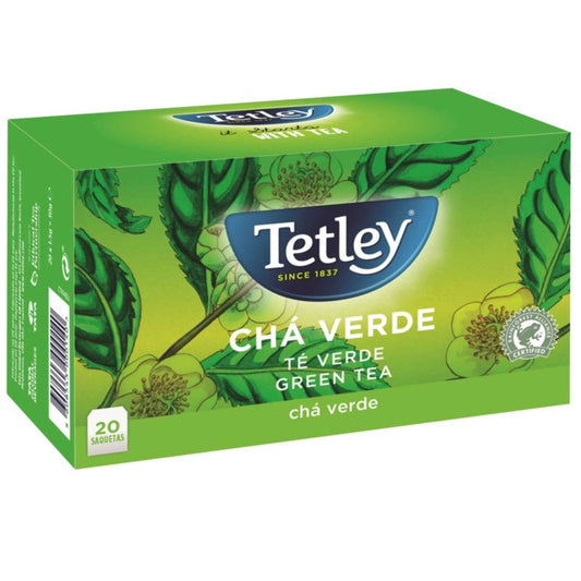 Sachês de Chá Verde Tetley 20 unidades