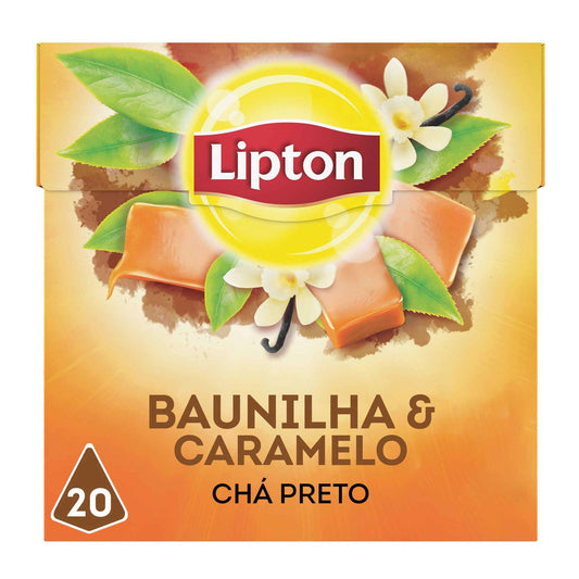 Sachês Baunilha e Caramelo Lipton 20unidades