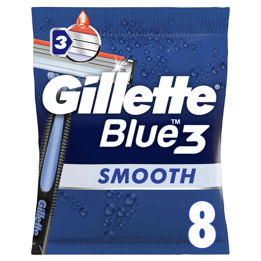 Maquinillas de Afeitar Desechables Azul 3 Lisas Gillette 8 unidades