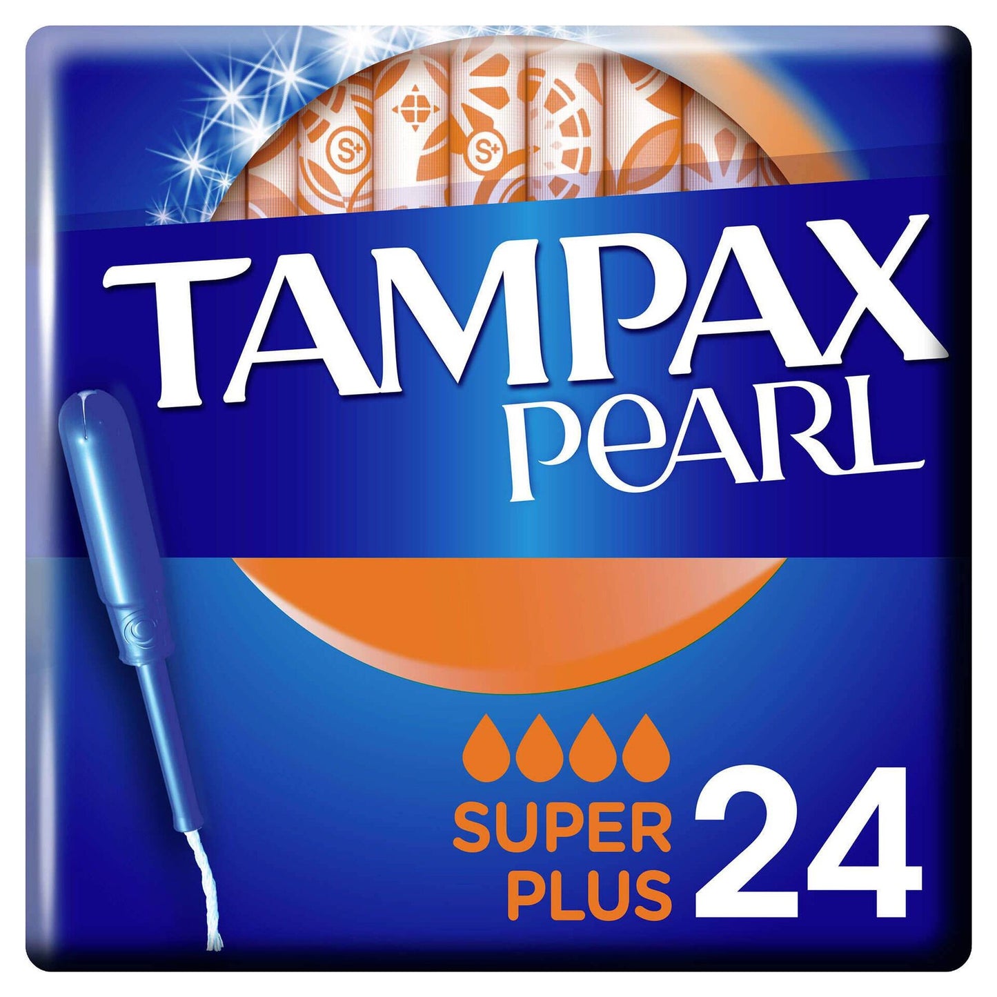 Tampão Pearl Super Plus com Aplicador Tampax 24 unidades