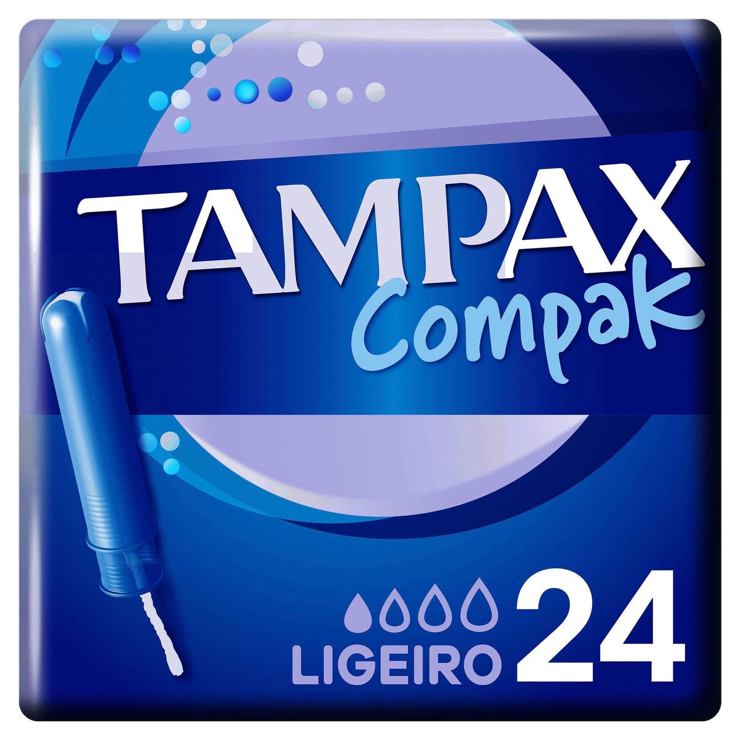 Tampão Compak Lite com Aplicador Tampax 24 unidades