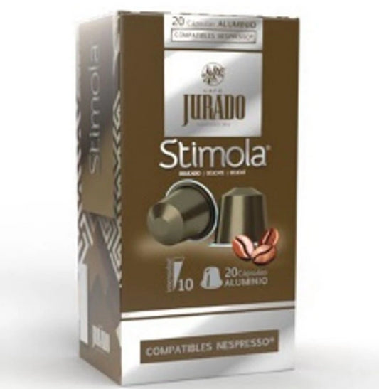 Stimola Café Jurado, 20 cápsulas de aluminio para Nespresso 