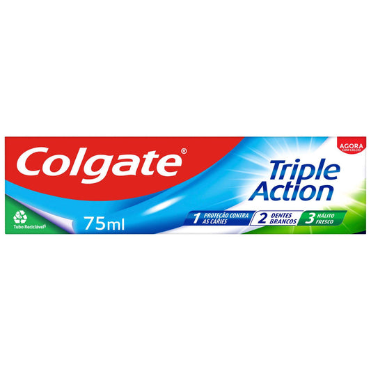 Pasta de dente tripla ação Colgate 75 ml