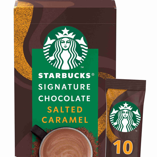 Bebida de Chocolate Solúvel com Caramelo Salgado Starbucks 10 x 22 gr