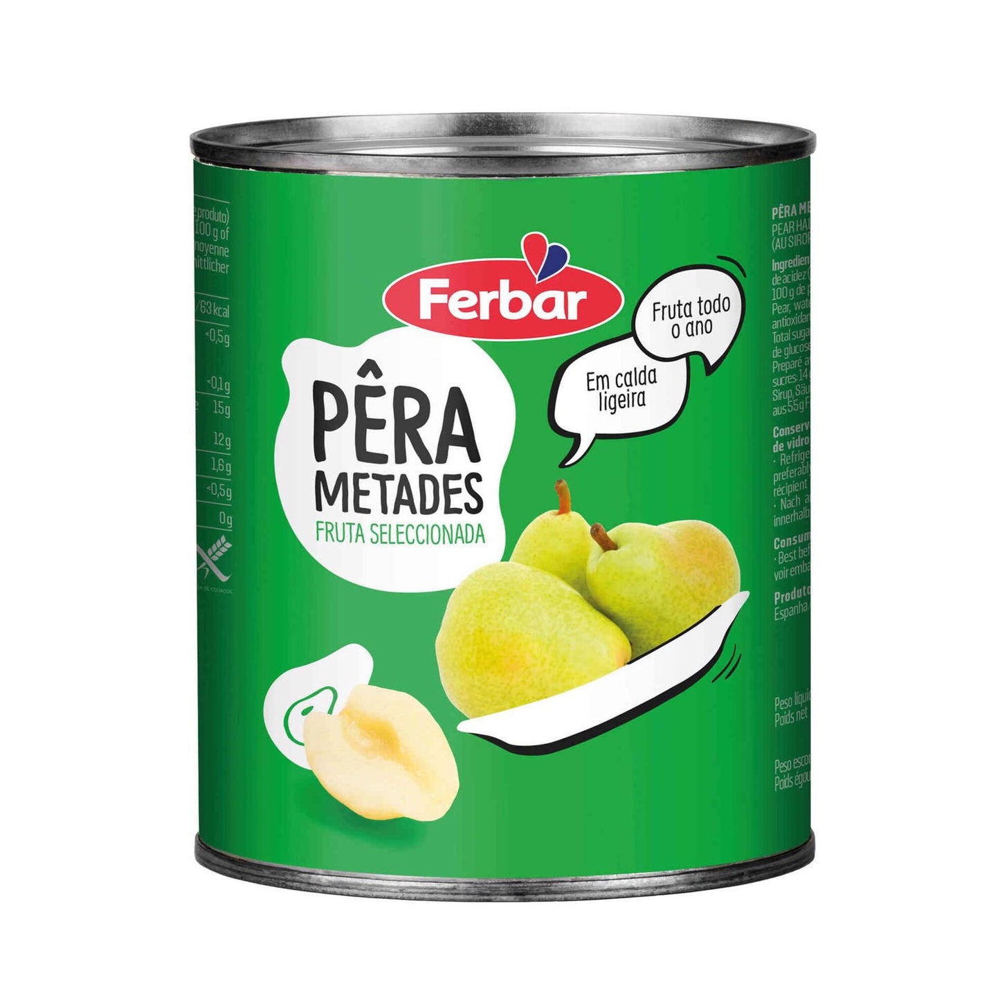 Pêra em calda Ferbar 840g