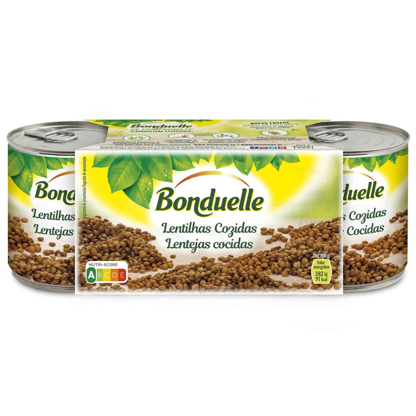 Lentejas cocidas Bonduelle 3 x 200g