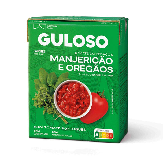 Pedaços de Tomate com Manjericão e Orégano 390 gramas
