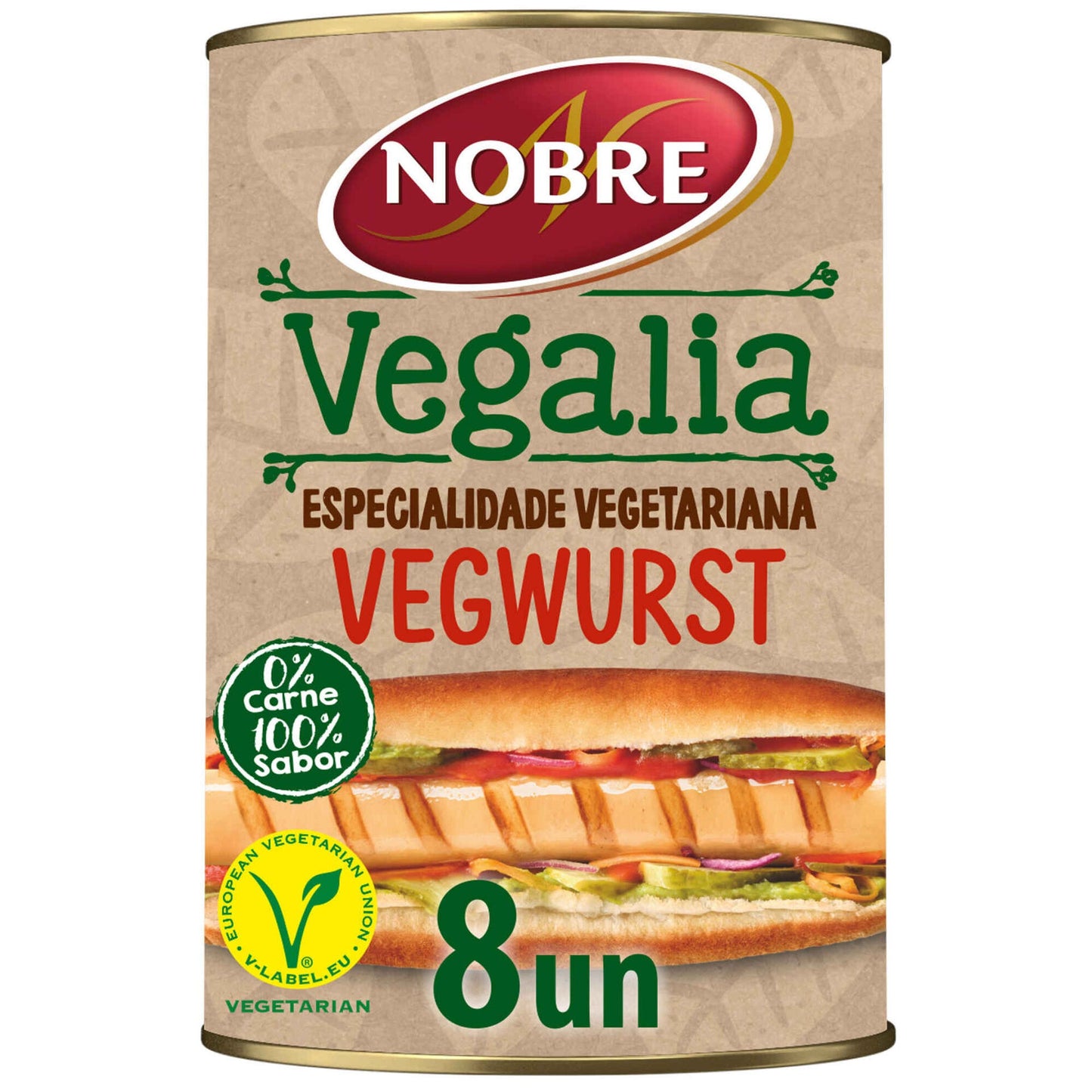 Vegwurst Nobre Enlatada Sin Gluten 424 g