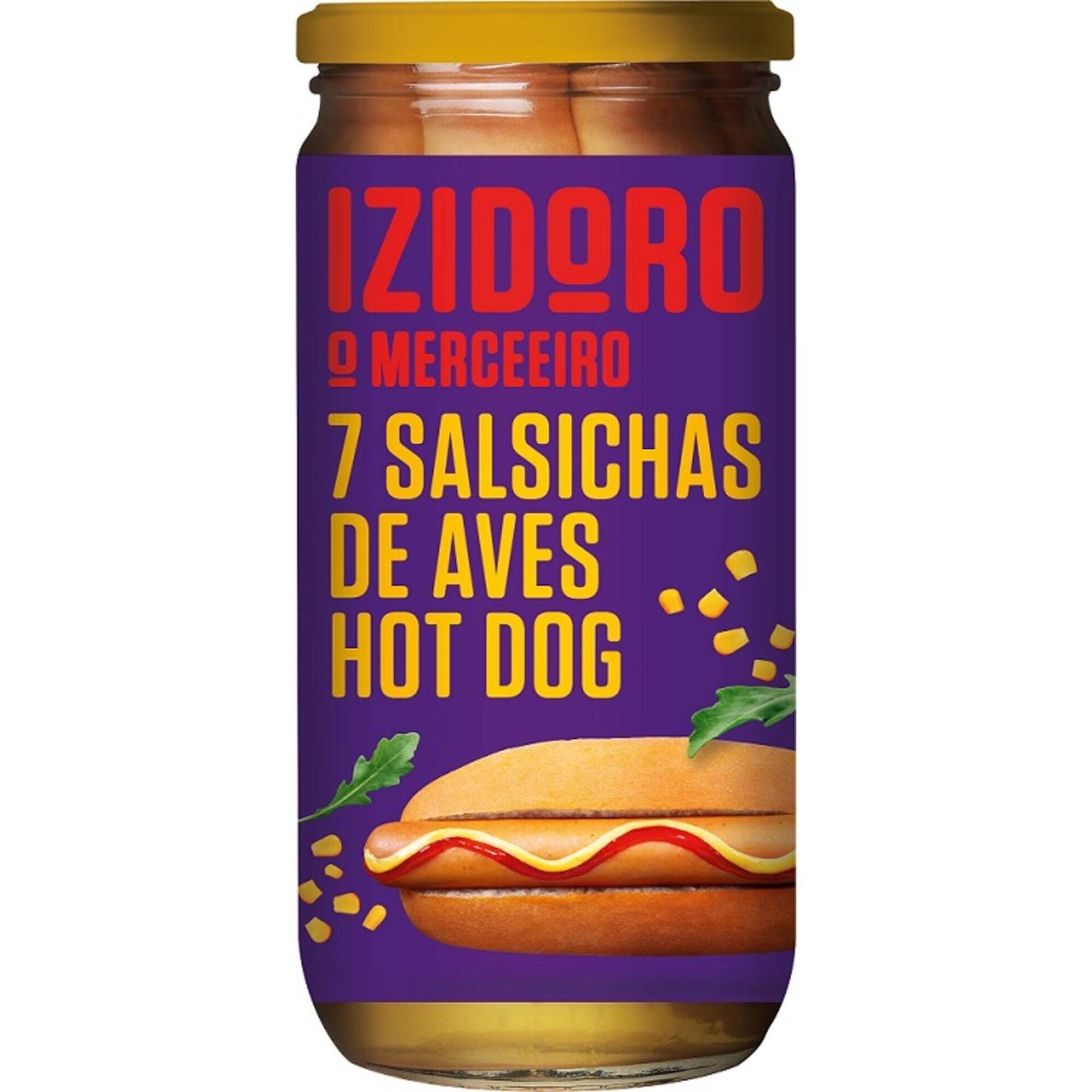 Hot Dog Poultry Sausages Bottle 7 units Izidoro 650g