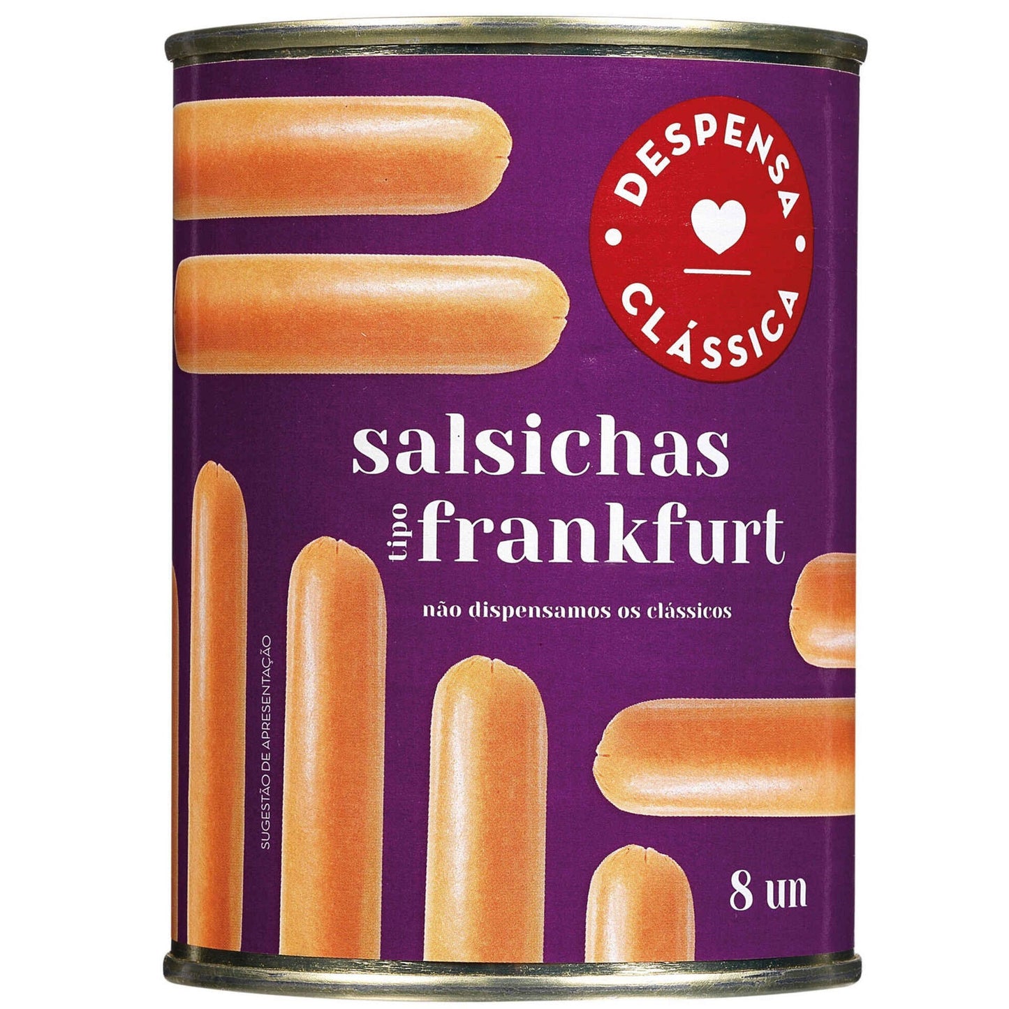 Salchichas Tipo Frankfurt Lata 8 unidades 350gr