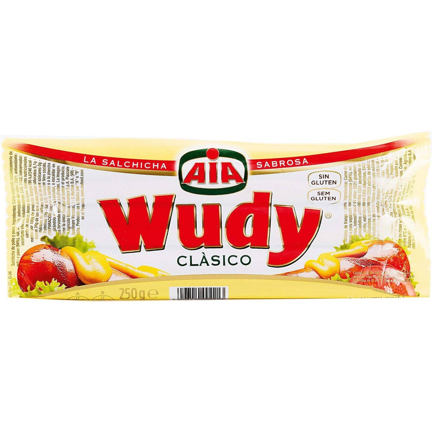 Salchichas clásicas de ave Wudy 250 g